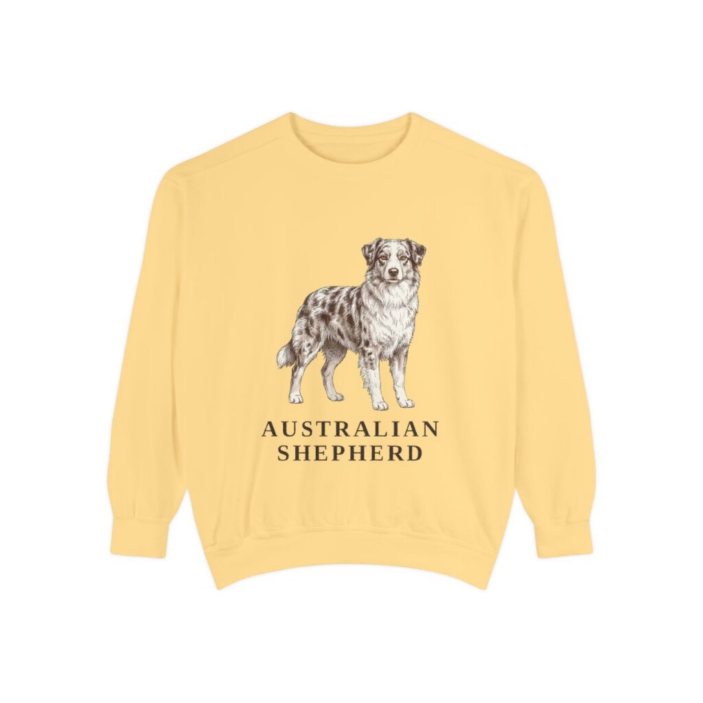 Australian Shepherd Sweatshirt, Butter, front view