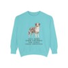australian-shepherd-sweatshirt-humor-chalky-mint Australian Shepherd Humor Sweatshirt, Chalky Mint, front view