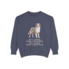 australian-shepherd-sweatshirt-humor-denim Australian Shepherd Humor Sweatshirt, Denim, front view