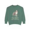 australian-shepherd-sweatshirt-humor-light-green Australian Shepherd Humor Sweatshirt, Light Green, front view