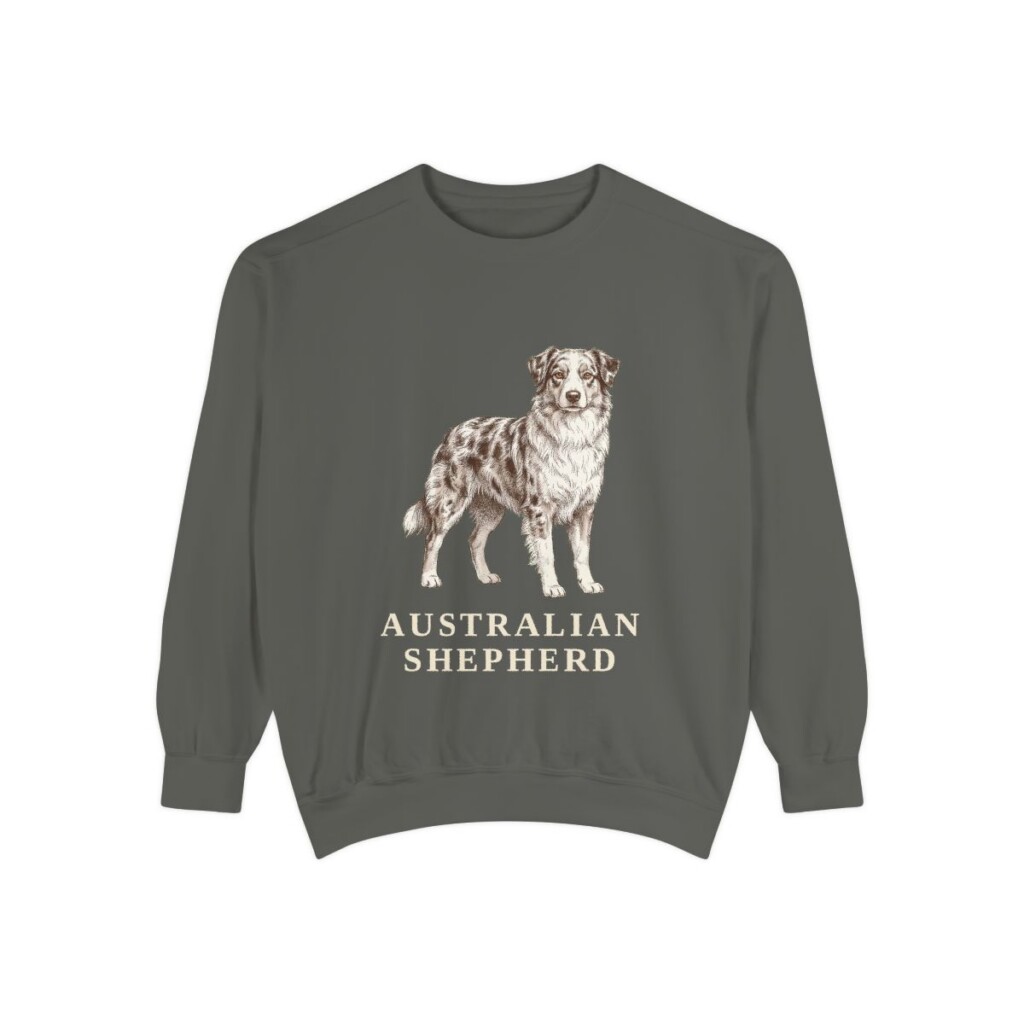 Australian Shepherd Sweatshirt, Pepper, front view