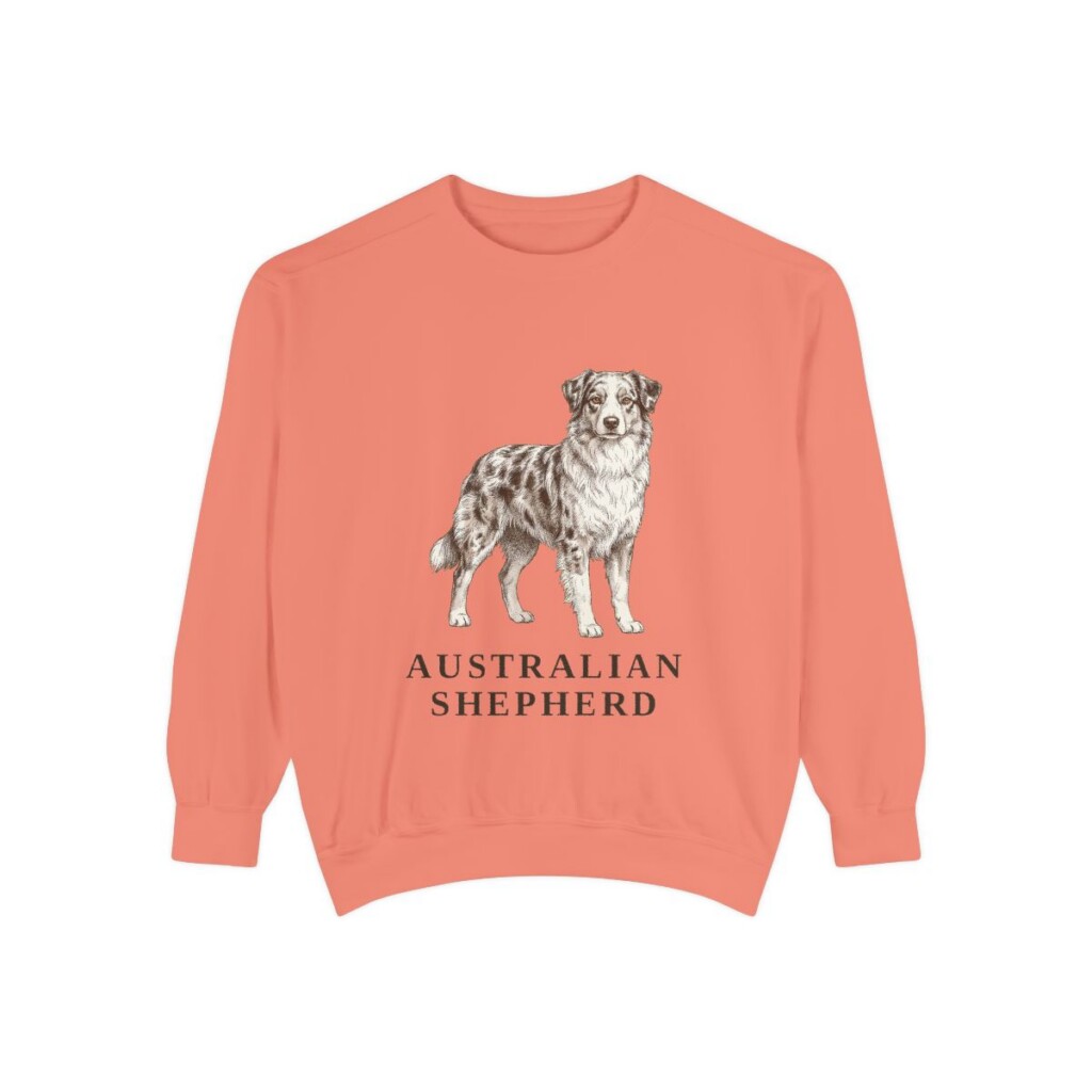 Australian Shepherd Sweatshirt, Terracotta, front view