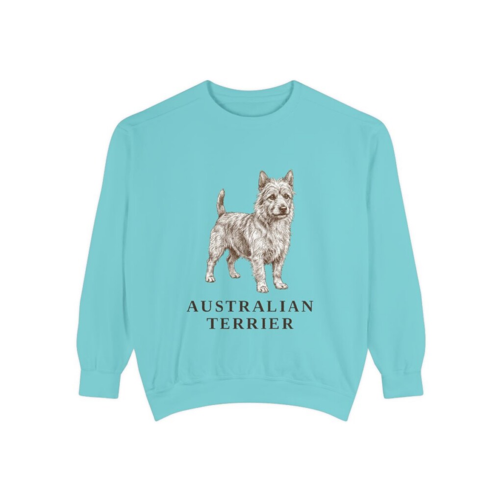 australian-terrier-sweatshirt-chalky-mint Australian Terrier Sweatshirt, Chalky Mint, front view