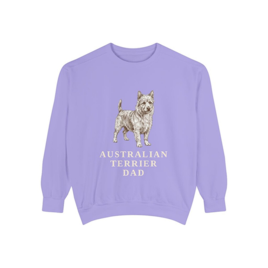 Australian Terrier Dad Sweatshirt, Violet, front view