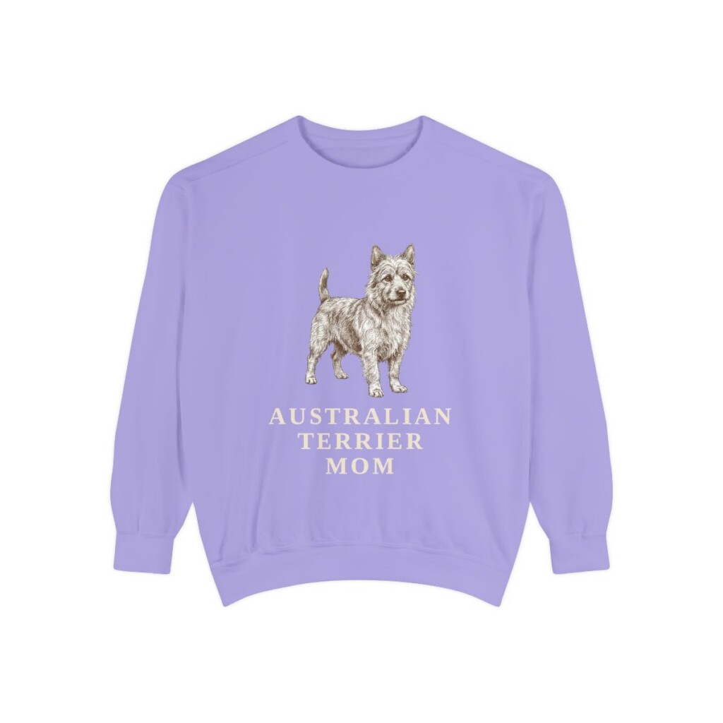 Australian Terrier Mom Sweatshirt, Violet, front view