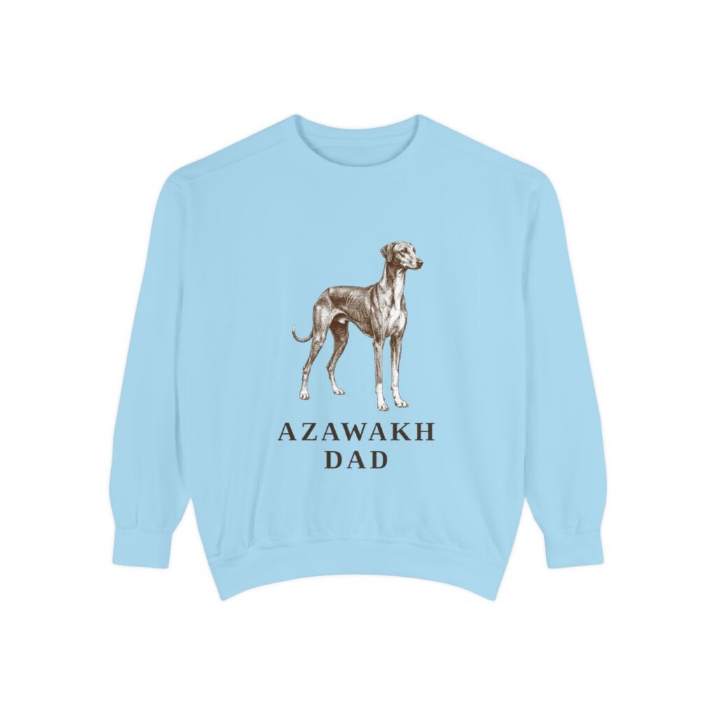 Azawakh Dad Sweatshirt, Chambray, front view