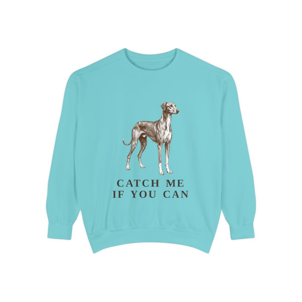 Azawakh Humor Sweatshirt, Chalky Mint, front view