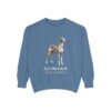 Azawakh Latin Sweatshirt, Blue Jean, front view