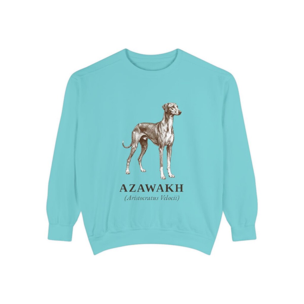 Azawakh Latin Sweatshirt, Chalky Mint, front view