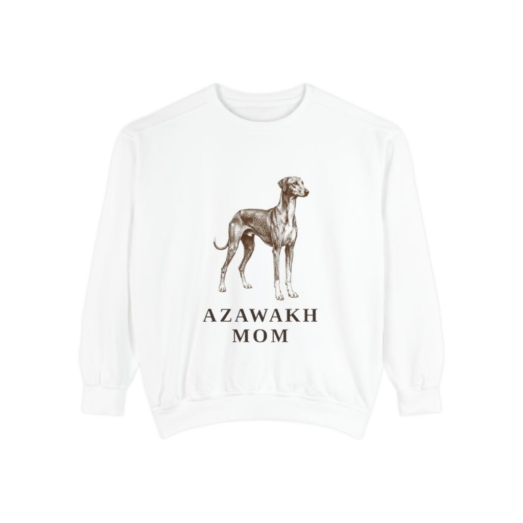 Azawakh Mom Sweatshirt, White, front view
