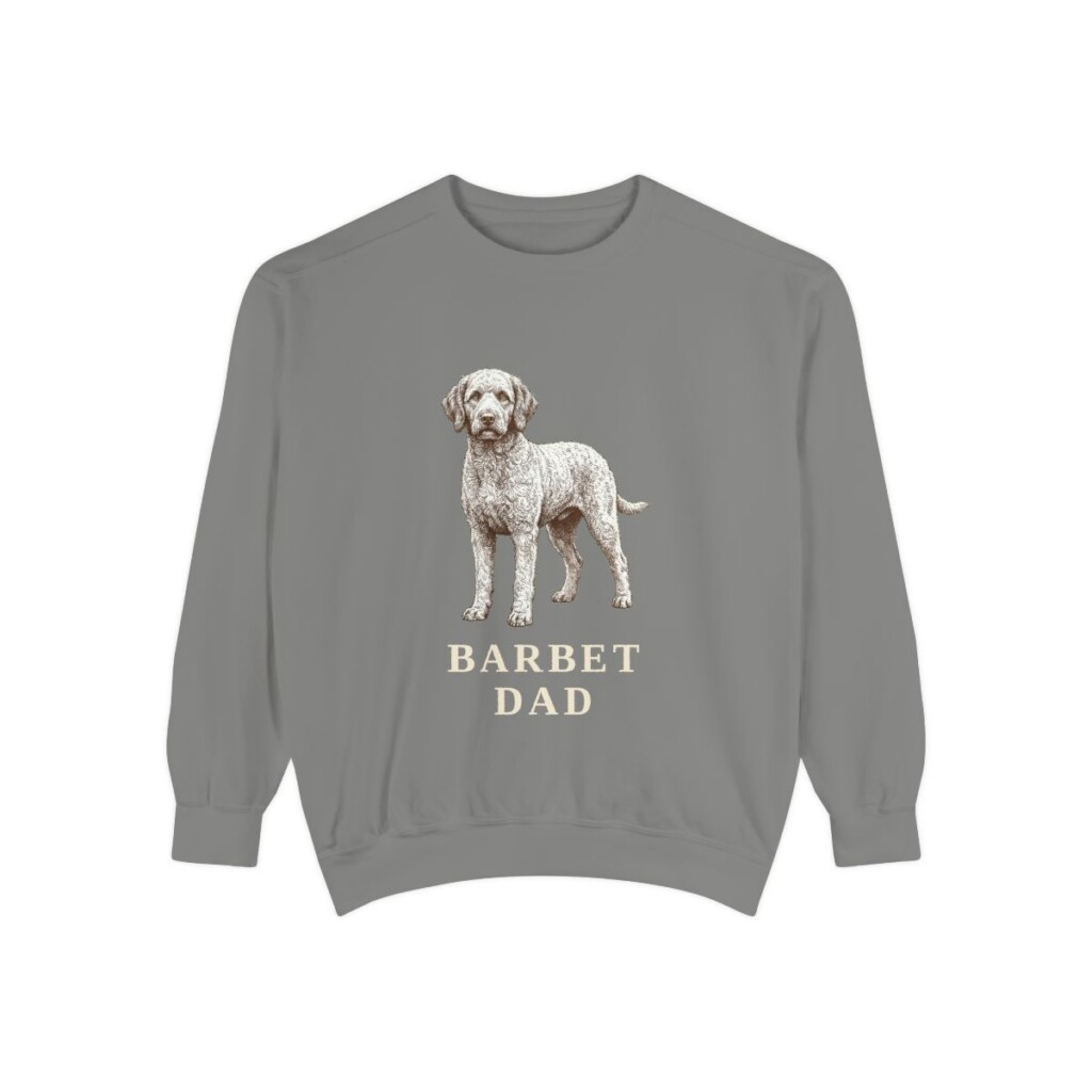 Barbet Dad Sweatshirt, Grey, front view