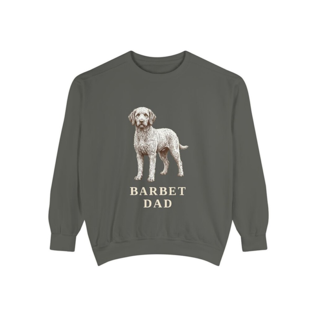 Barbet Dad Sweatshirt, Pepper, front view