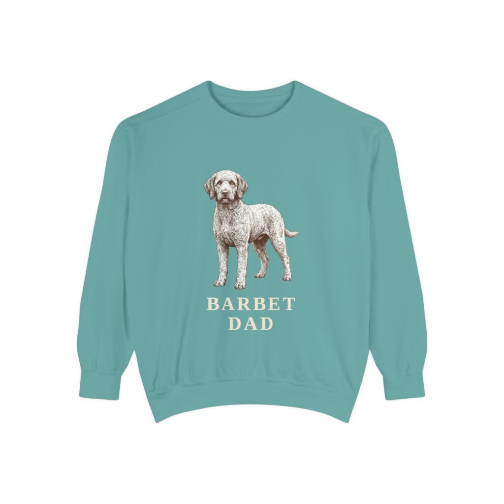 Barbet Dad Sweatshirt, Seafoam, front view