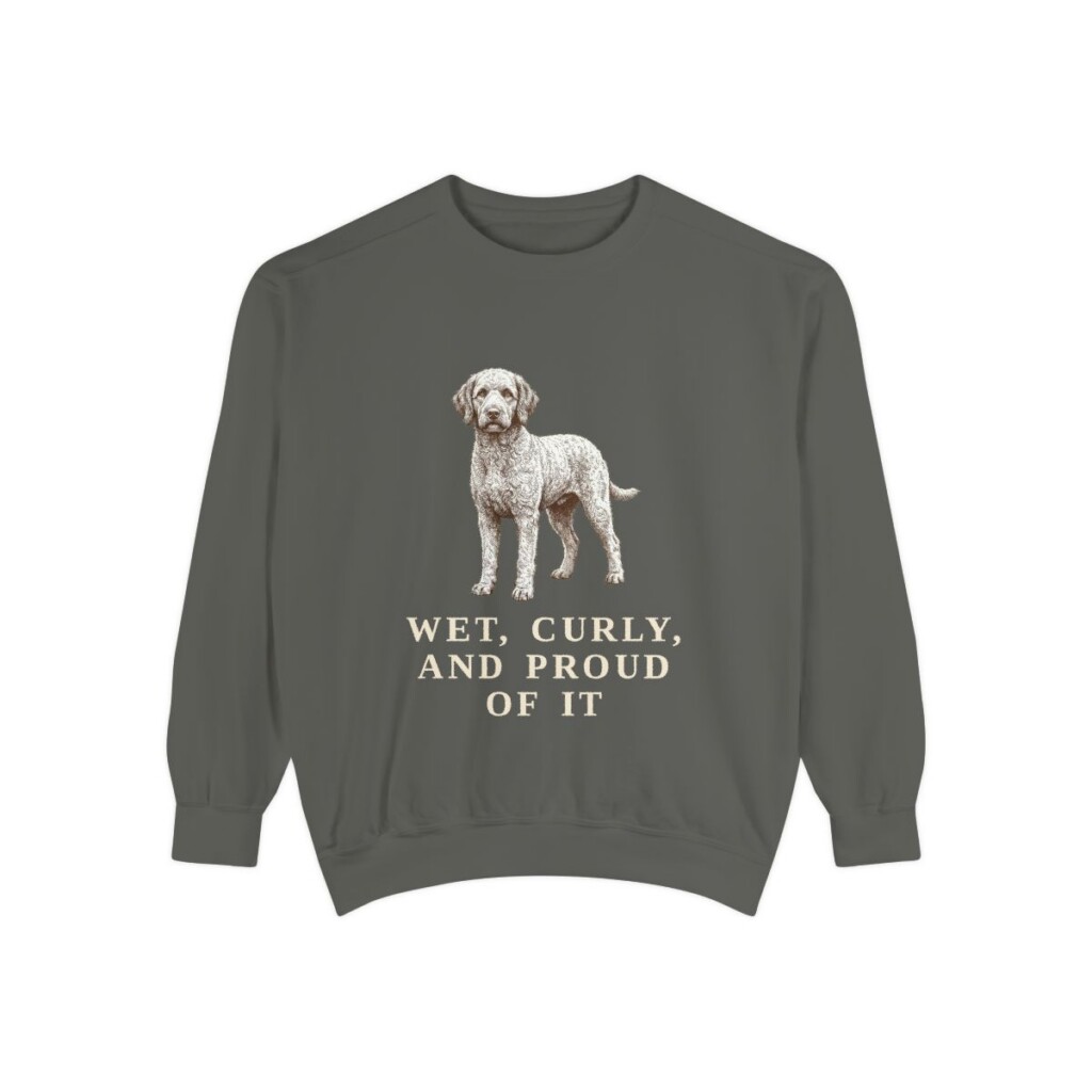 Barbet Humor Sweatshirt, Pepper, front view