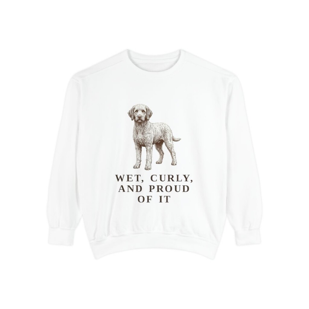 Barbet Humor Sweatshirt, White, front view