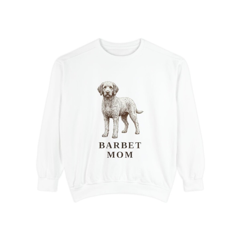 Barbet Mom Sweatshirt, White, front view
