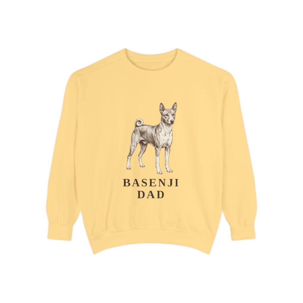 Basenji Dad Sweatshirt, Butter, front view