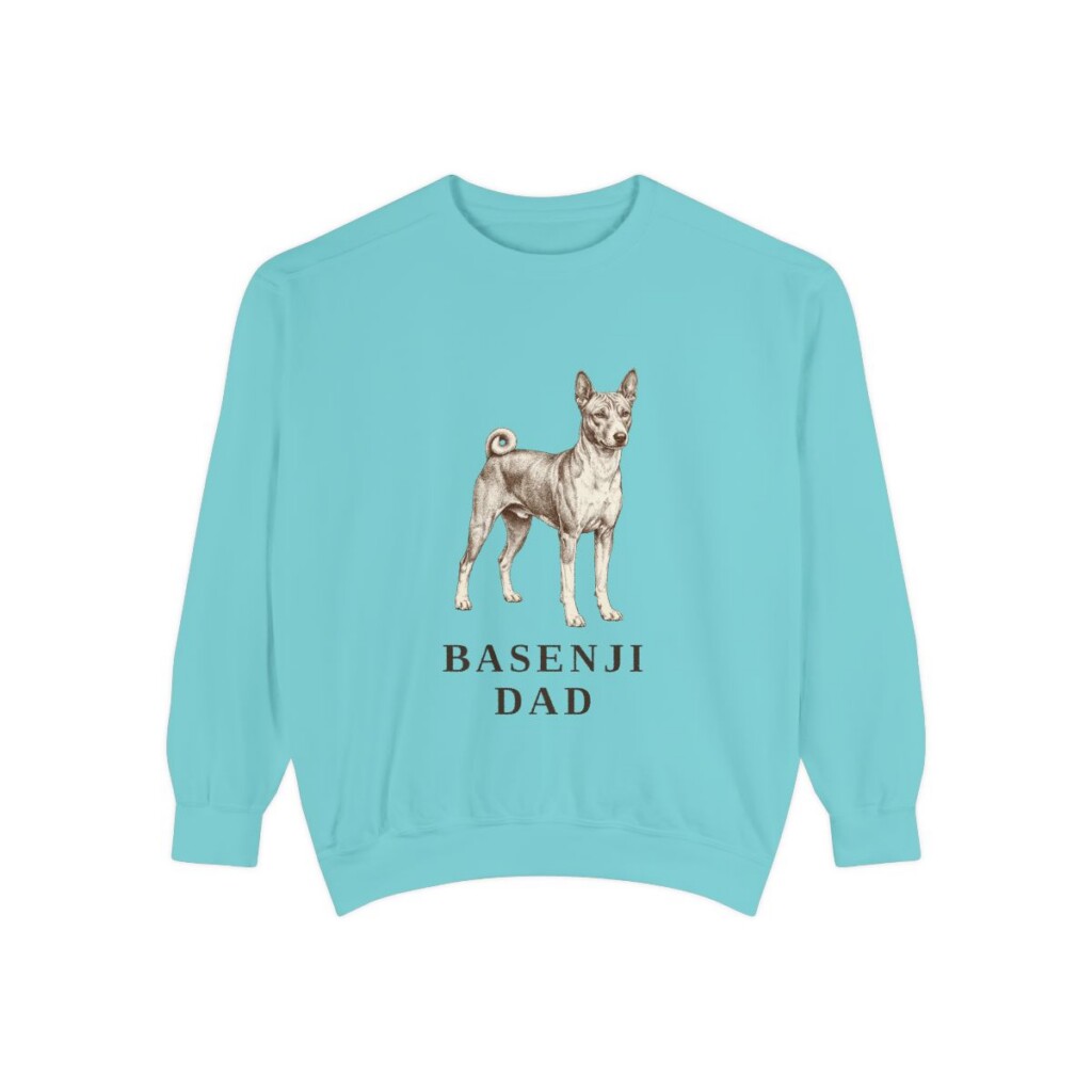 Basenji Dad Sweatshirt, Chalky Mint, front view