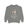 Basenji Humor Sweatshirt, Grey, front view
