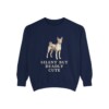 Basenji Humor Sweatshirt, True Navy, front view