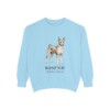 Basenji Latin Sweatshirt, Chambray, front view