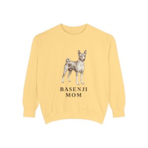 Basenji Mom Sweatshirt, Butter, front view