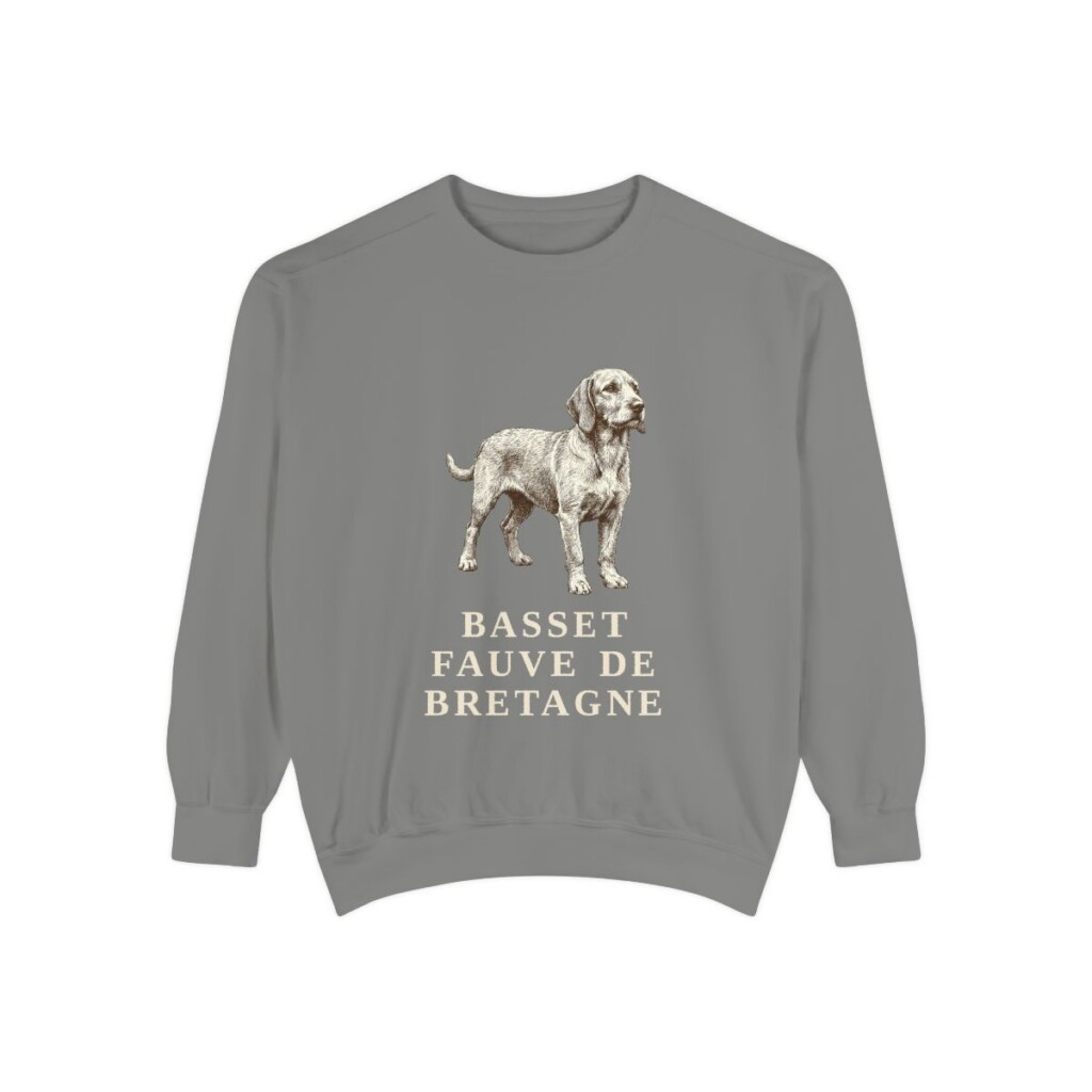 Basset Fauve de Bretagne Sweatshirt, Grey, front view