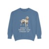Basset Fauve de Bretagne Humor Sweatshirt, Blue Jean, front view