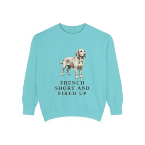 Basset Fauve de Bretagne Humor Sweatshirt, Chalky Mint, front view