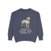 Basset Fauve de Bretagne Humor Sweatshirt, Denim, front view