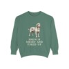 Basset Fauve de Bretagne Humor Sweatshirt, Light Green, front view