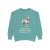 Basset Fauve de Bretagne Humor Sweatshirt, Seafoam, front view