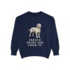 Basset Fauve de Bretagne Humor Sweatshirt, True Navy, front view
