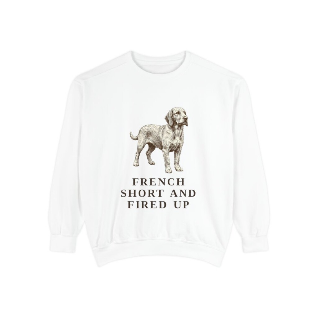 Basset Fauve de Bretagne Humor Sweatshirt, White, front view