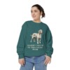 Basset Fauve de Bretagne Mom Sweatshirt, Blue Spruce, person 2 front