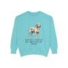 Basset Fauve de Bretagne Mom Sweatshirt, Chalky Mint, front view