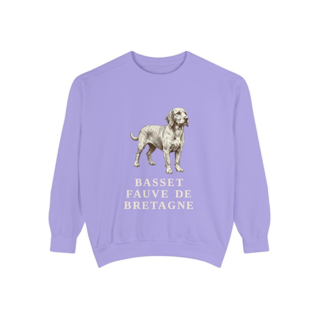 Basset Fauve de Bretagne Sweatshirt, Violet, front view
