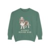 Basset Hound Dad Sweatshirt, Light Green, front view