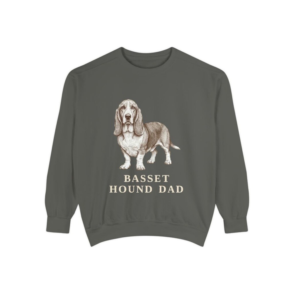Basset Hound Dad Sweatshirt, Pepper, front view