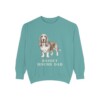 Basset Hound Dad Sweatshirt, Seafoam, front view