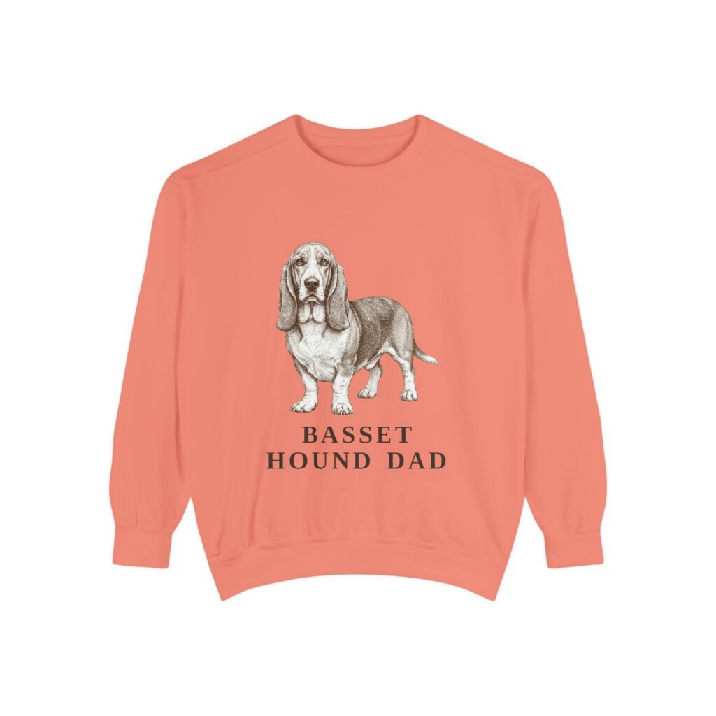 Basset Hound Dad Sweatshirt, Terracotta, front view