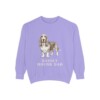 Basset Hound Dad Sweatshirt, Violet, front view