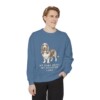 basset-hound-sweatshirt-humor-blue-jean-person-1-front Basset Hound Humor Sweatshirt, Blue Jean, person 1 front