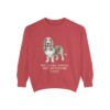 basset-hound-sweatshirt-humor-crimson Basset Hound Humor Sweatshirt, Crimson, front view