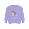 basset-hound-sweatshirt-humor-violet Basset Hound Humor Sweatshirt, Violet, front view