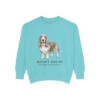 Basset Hound Latin Sweatshirt, Chalky Mint, front view