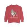 Basset Hound Latin Sweatshirt, Crimson, front view