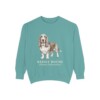 Basset Hound Latin Sweatshirt, Seafoam, front view
