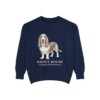 Basset Hound Latin Sweatshirt, True Navy, front view
