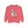 Basset Hound Latin Sweatshirt, Watermelon, front view